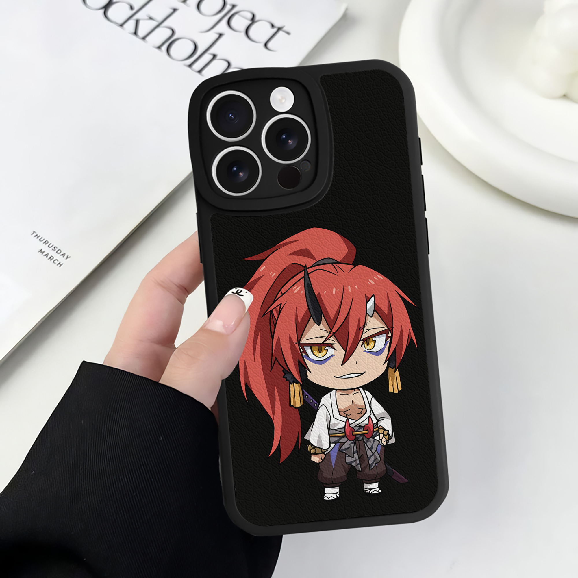 （画像用） 転スラ Regarding Reincarnated to Slime 【iPhone 16シリーズ対応】シリコンスマホケース（レザー調） 材質：シリコン